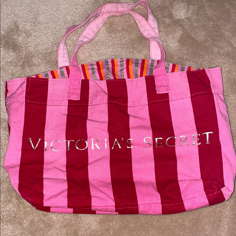 Victoria's Secret Pink and Red Tote Bag